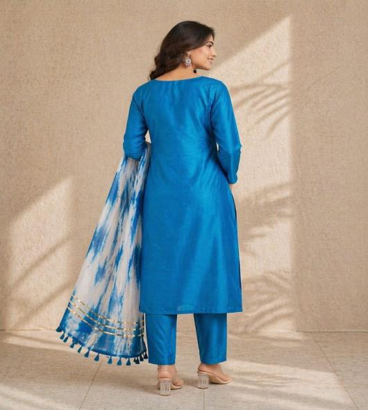 SKY BLUE KURTI SET