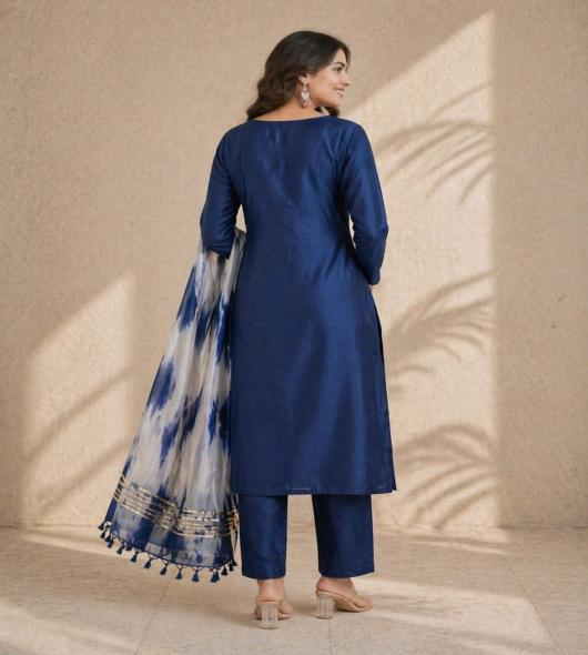NEVY BLUE KURTI SET