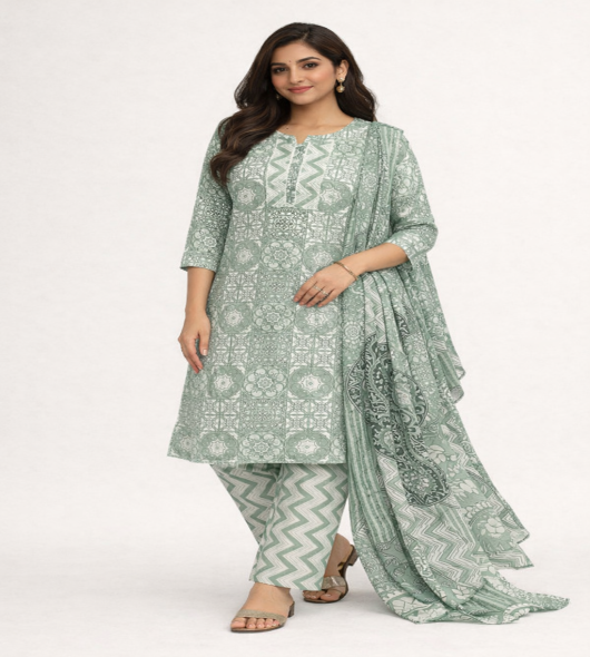 SAGE GREEN KURTI SET