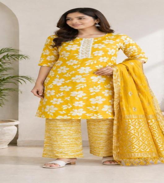 Yellow kurti set