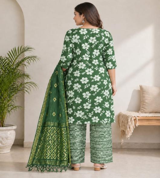 GREEN KURTI SET