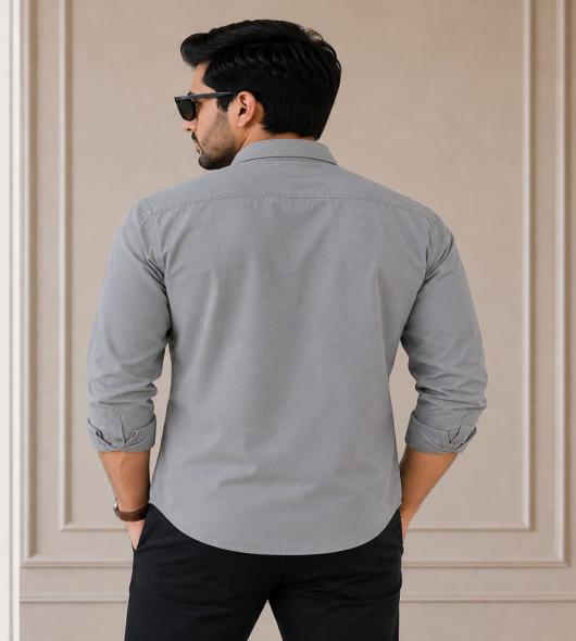 grey shirt