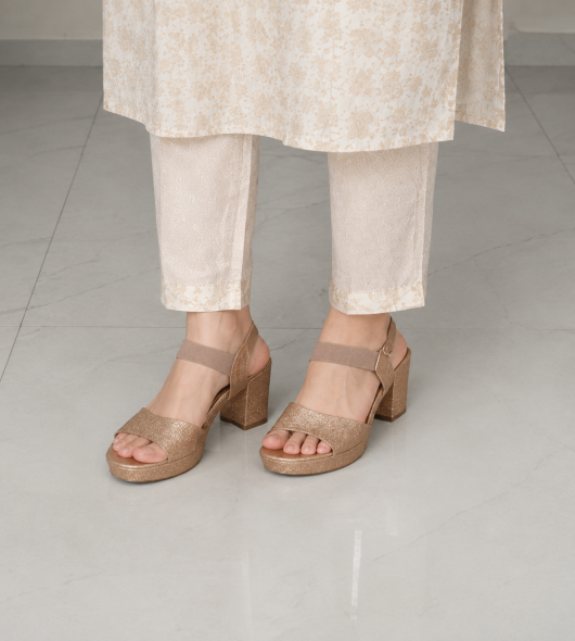 platform block heel sandal