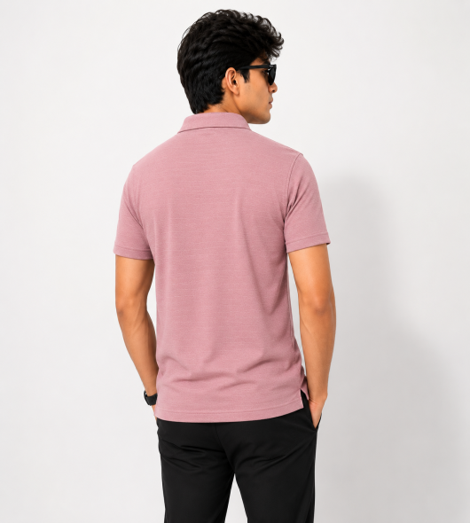 Pink Half Zip Polo