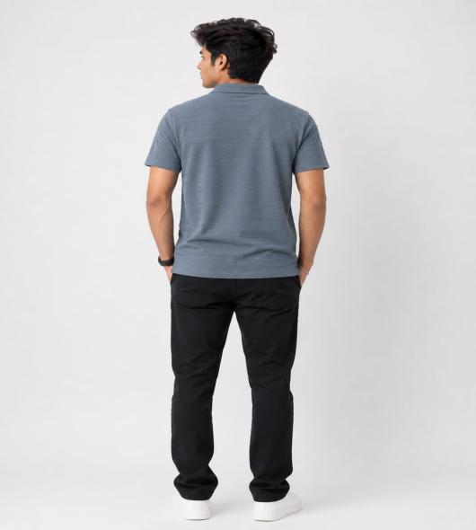 Grey Half Zip Polo