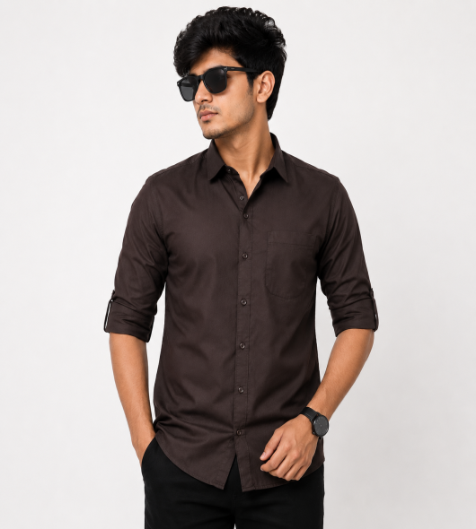CHOCOLATE BROWN SHIRT