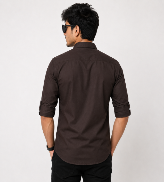 CHOCOLATE BROWN SHIRT