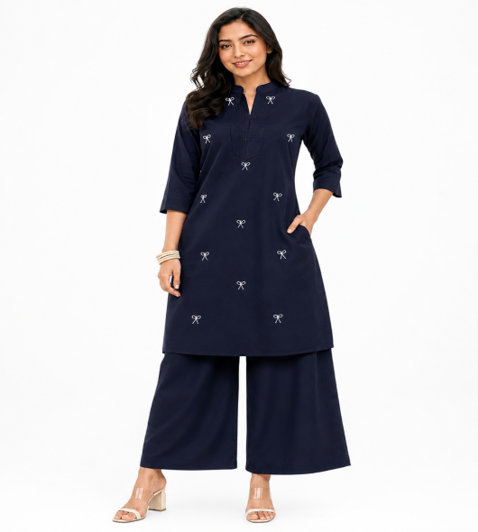 Nevy blue cotset